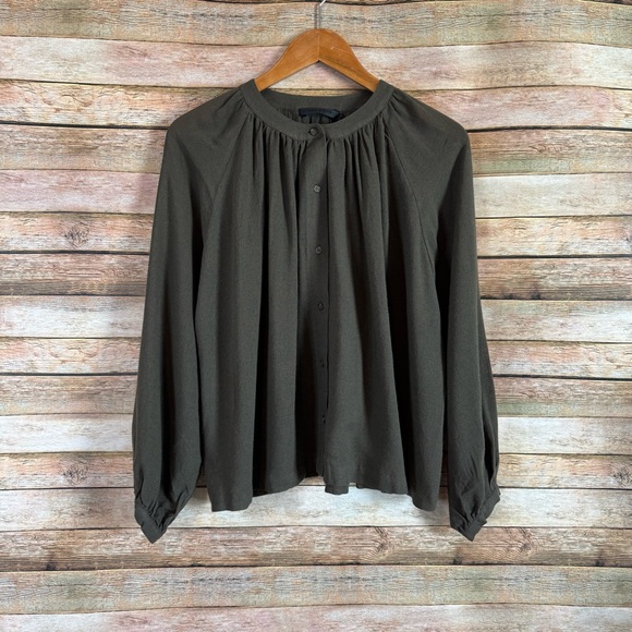 Jenni Kayne Tops - Jenni Kayne Women's Valley Green Long Sleeve Willow Blouse Size Small